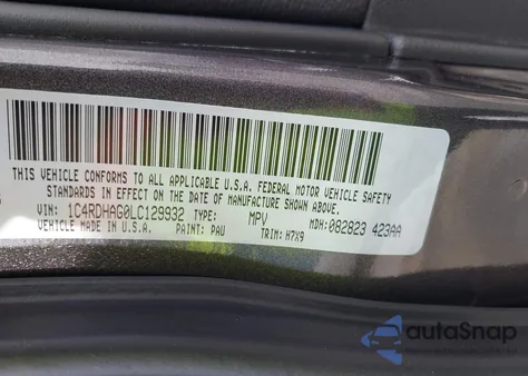 2020 Dodge Durango Sxt Plus Rwd from USA, damaged, VIN 1C4RDHAG0LC129932